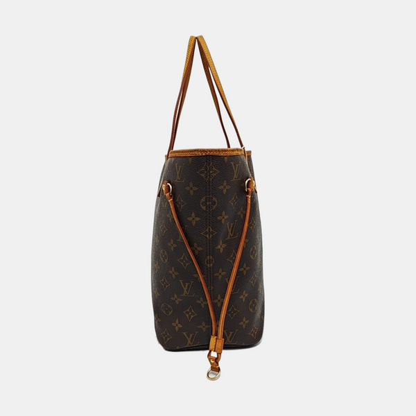 NEVERFULL MM Monogram Coated Canvas Brown