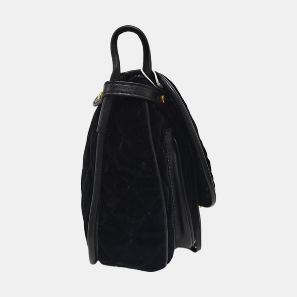Belt Bag Quilted Velvet Black