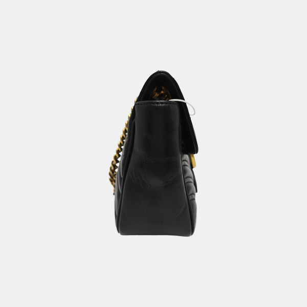 GG Marmont Small Quilted Calfskin Black