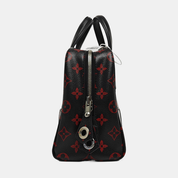 Monogram Coated Canvas Shoulder Bag Black