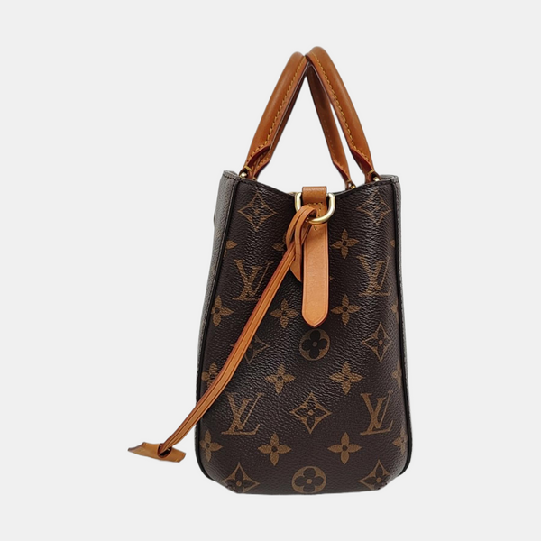 MONTAIGNE BB Monogram Coated Canvas Brown