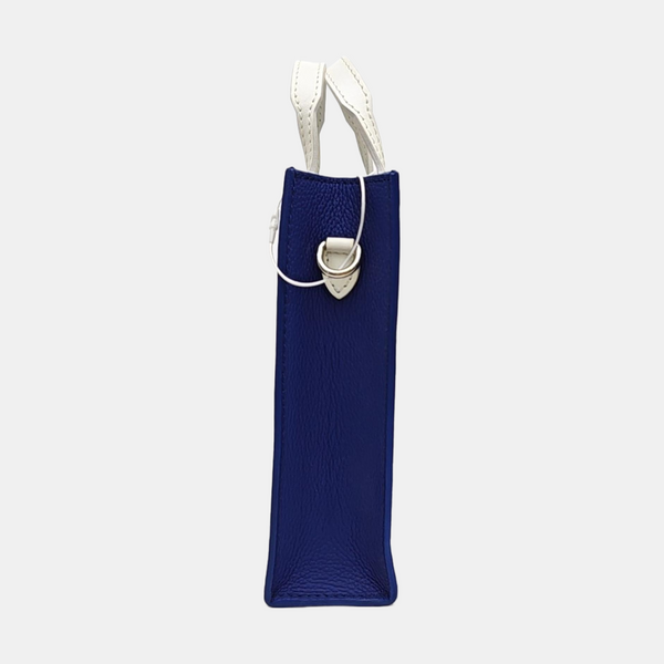 SAC PLAT Extra Small Calfskin Blue