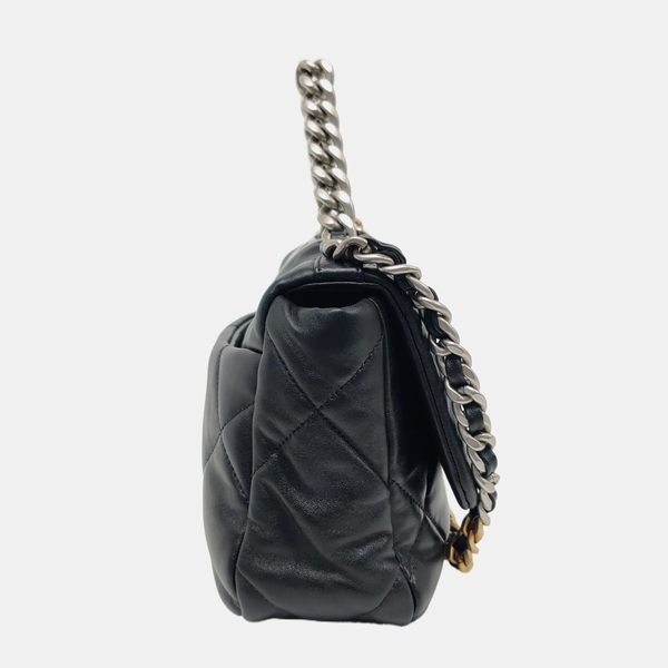 CHANEL 19 Small Quilted Lambskin Black