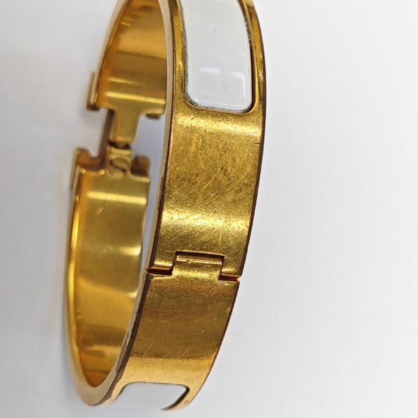 Clic H Metal Gold Bangle