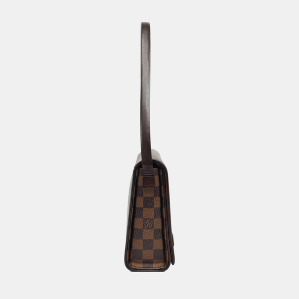 TRIBECA Damier Ebene Coated Canvas Brown