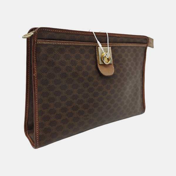 MACADAM CLUTCHES Coated Canvas Brown