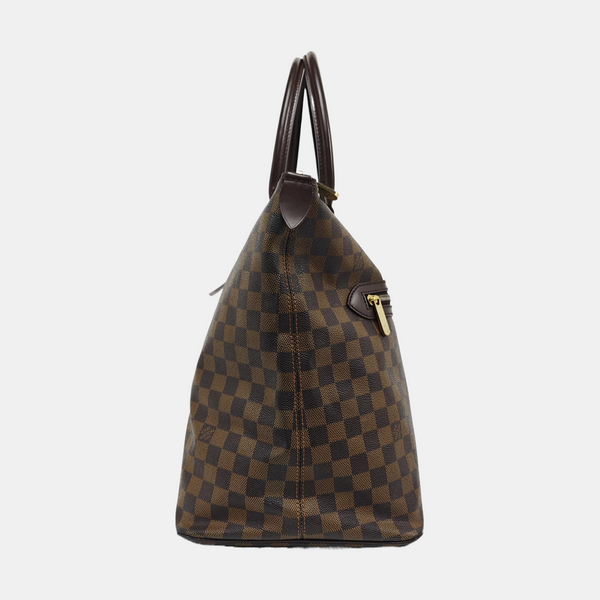 SALEYA Damier Ebene Coated Canvas Brown