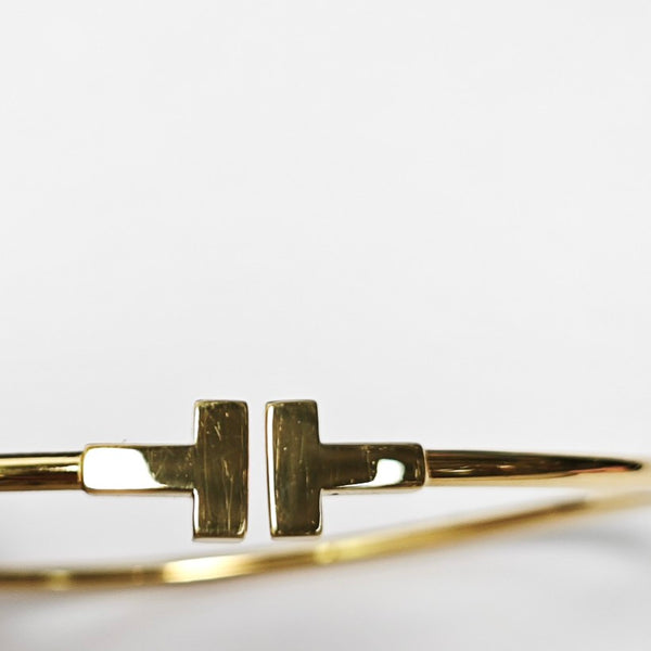 Tiffany T 18k Gold Bangle
