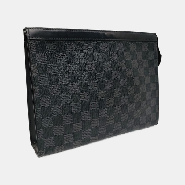 Pochette Voyag MM Damier Graphite Coated Canvas Gray