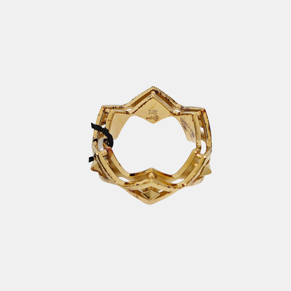 925 Sterling Silver Gold Ring EU 59