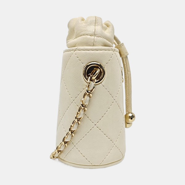 Mini Quilted Lambskin White