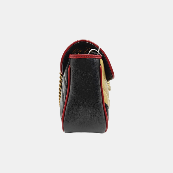 GG Marmont Medium Quilted Calfskin Multicolor