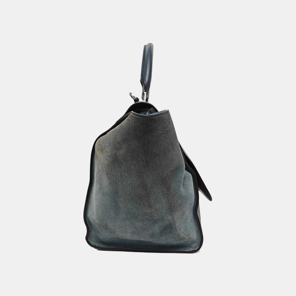 TRAPEZE Medium Calfskin Blue