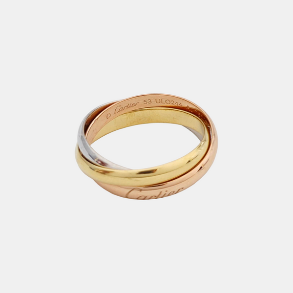 TRINITY 18k White Gold Multicolor Ring EU 53