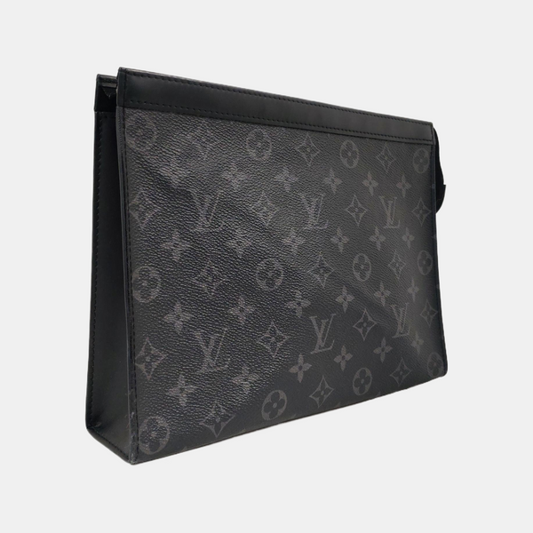 Pochette Voyag MM Monogram Coated Canvas Black