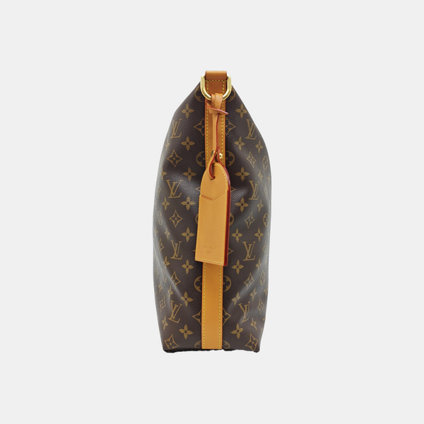 Monogram Coated Canvas Shoulder Bag GM Brown