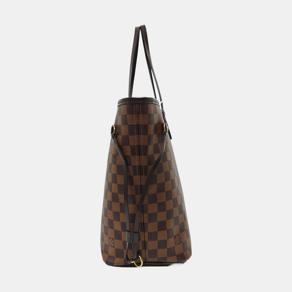 NEVERFULL MM Damier Ebene Coated Canvas Brown