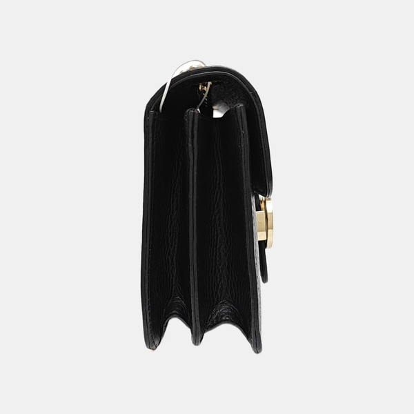 Interlocking G Small Calfskin Black