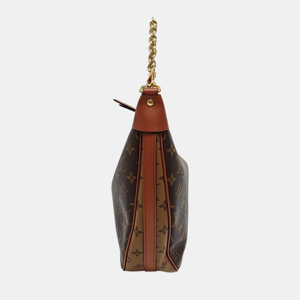 LOOP HOBO Monogram Coated Canvas Brown