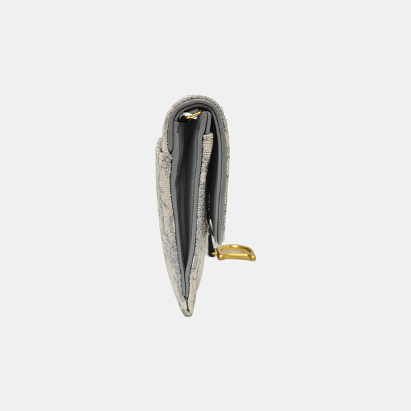 Saddle Mini Oblique Canvas Gray