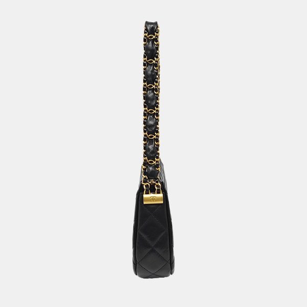 CHANEL 19 Small Quilted Calfskin Black