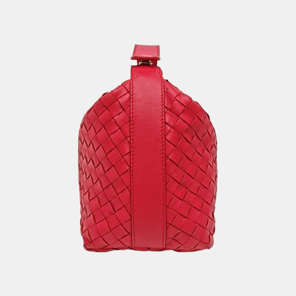 Lambskin Top Handle Bag Red