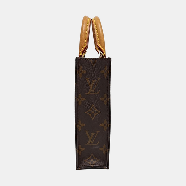 SAC PLAT Mini Monogram Coated Canvas Brown