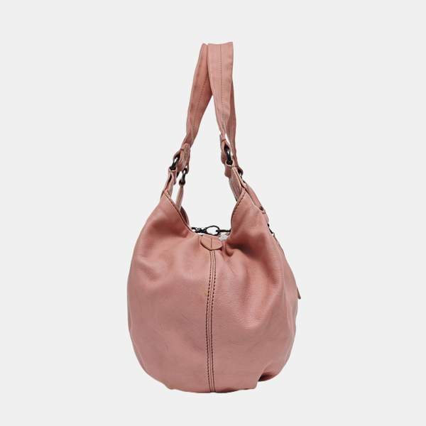 Leather Shoulder Bag Pink