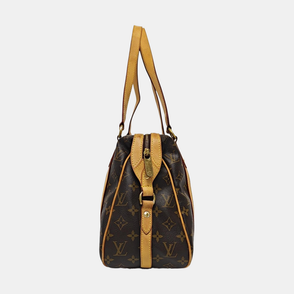 STRESA Monogram Coated Canvas Brown