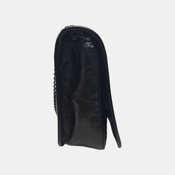 NIKI Mini Chevron Calfskin Black