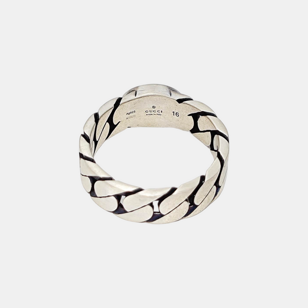 Interlocking G 925 Sterling Silver Ring HK 16