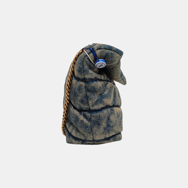 PUFFER Mini Quilted Denim Blue