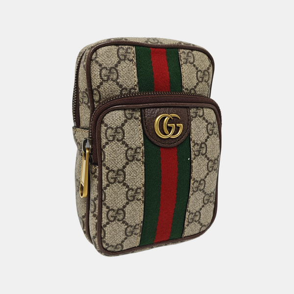 Ophidia Mini Monogram Coated Canvas Beige