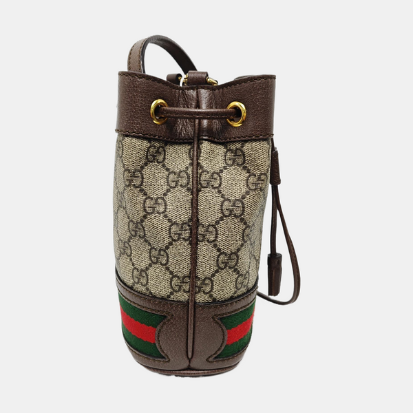 Ophidia Mini Monogram Coated Canvas Beige