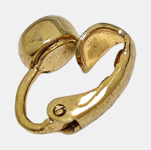 Metal Gold Clip On Earrings