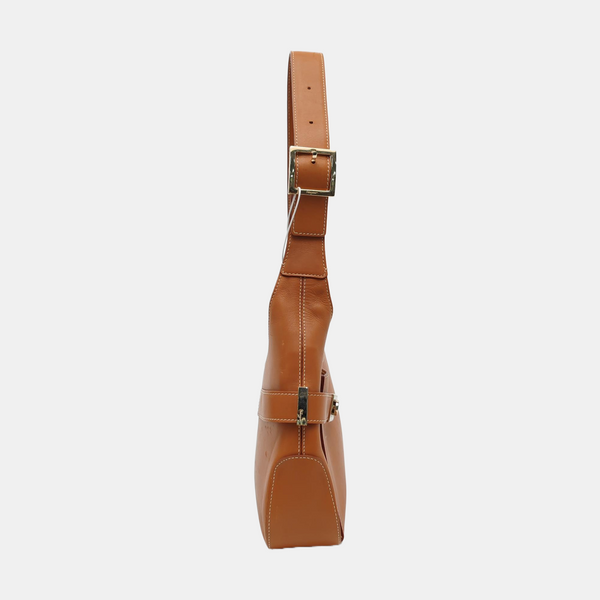 Clasp Hobo Medium Calfskin Brown