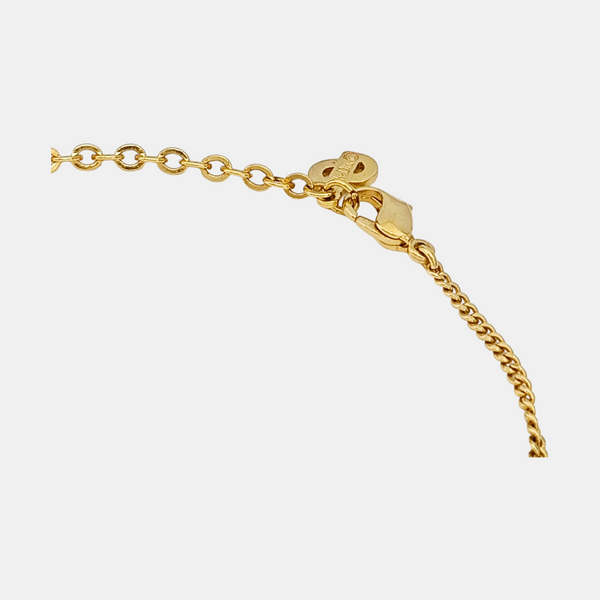 Dior Oblique Metal Gold Necklace