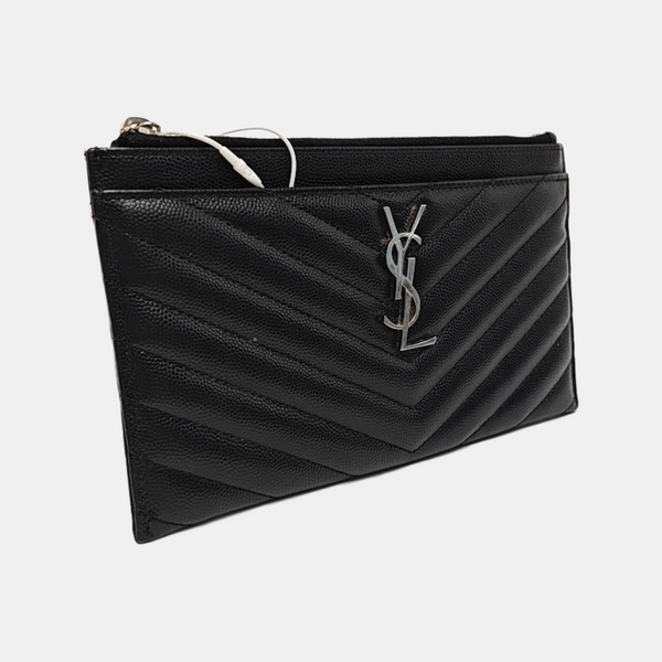 MONOGRAM Chevron Calfskin Black