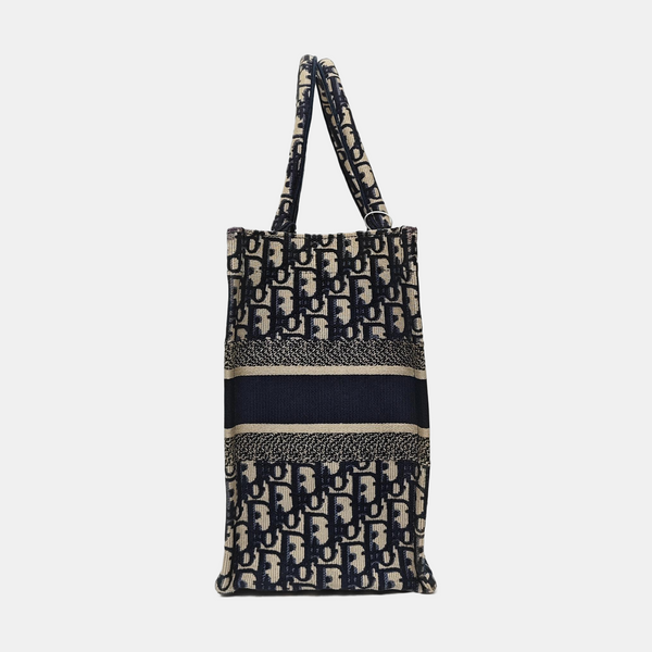 Authenticated pre-owned Book Tote Medium Canvas Blue - Tote Bag at Looply