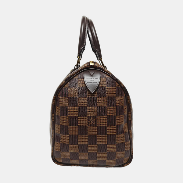 SPEEDY 25 Damier Ebene Coated Canvas Brown