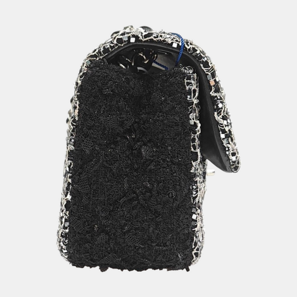 CLASSIC FLAP Mini Quilted Fabric Black