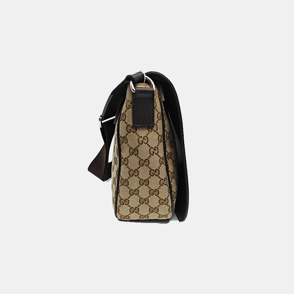 Monogram Fabric Shoulder Bag Beige