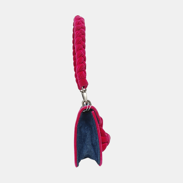 Denim Top Handle Bag Blue