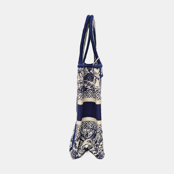 Book Tote Mini Fabric Blue