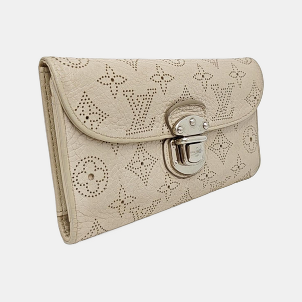 AMELIA Monogram Calfskin Beige Wallet