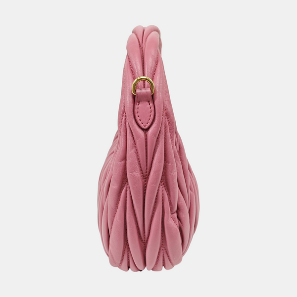 Wander Matelassé Small Quilted Lambskin Pink