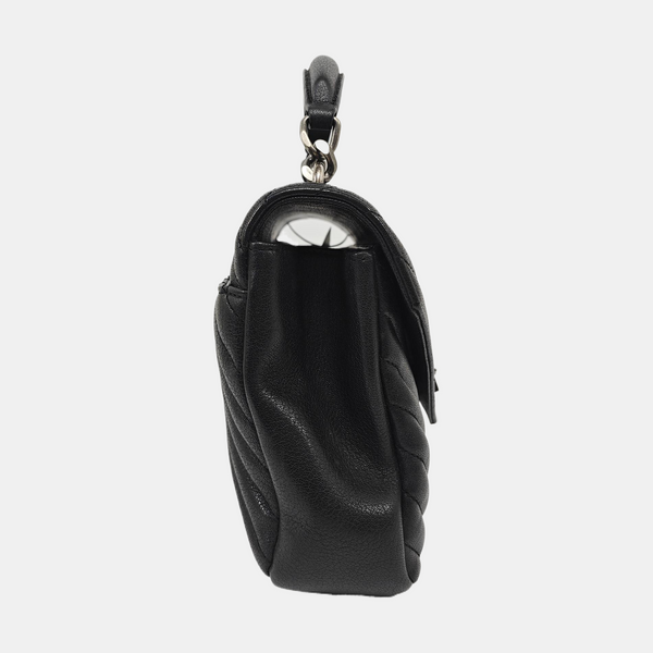 COLLEGE Medium Chevron Lambskin Black