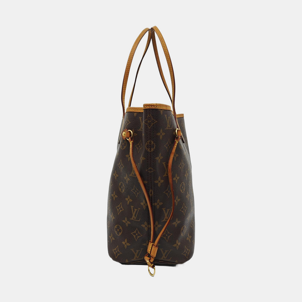 NEVERFULL MM Monogram Coated Canvas Brown