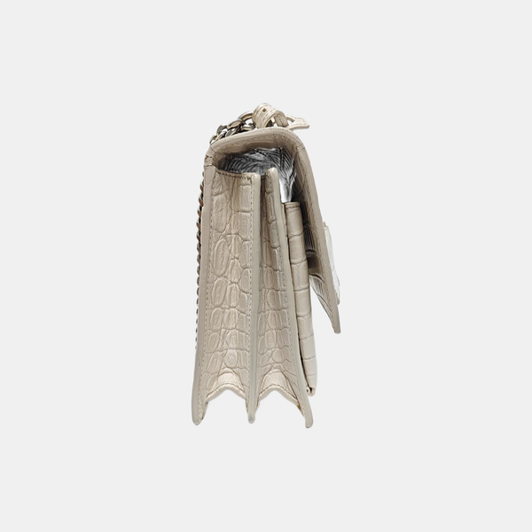SUNSET Medium Calfskin White