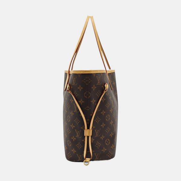 NEVERFULL MM Monogram Coated Canvas Brown